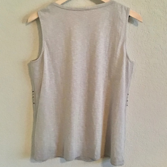 Coldwater Creek gray sequins top - Picture 2 of 5